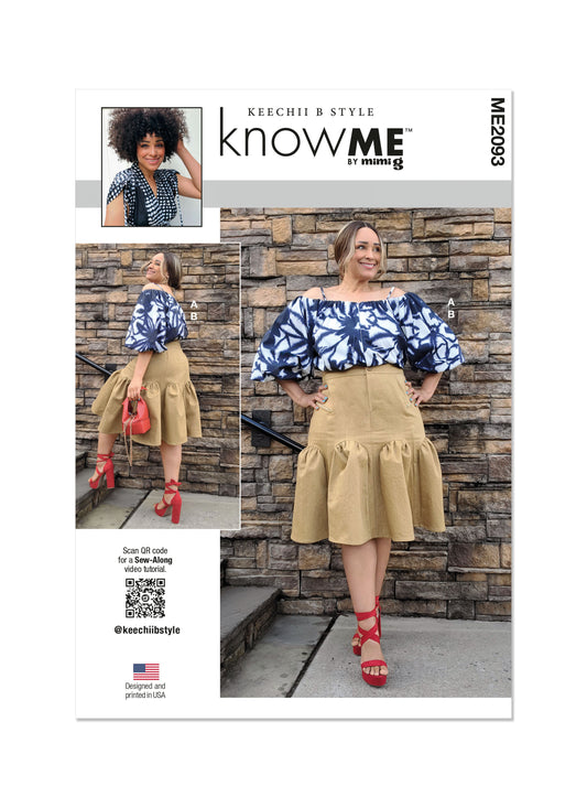 McCall's ME2093 sewing pattern envelope showing the oversized bishop sleeve top