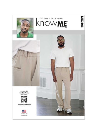 McCall's ME2106 sewing pattern envelope showing the floor length trousers