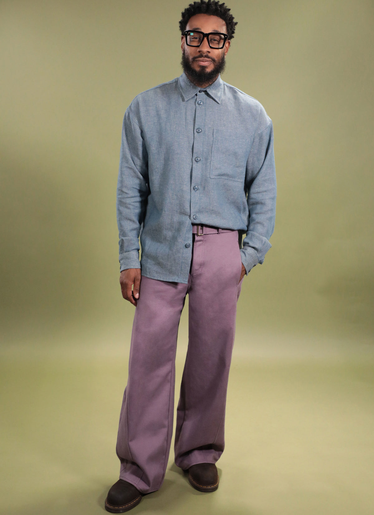 McCall's ME2142 sewing pattern envelope showing the men's button up shirt