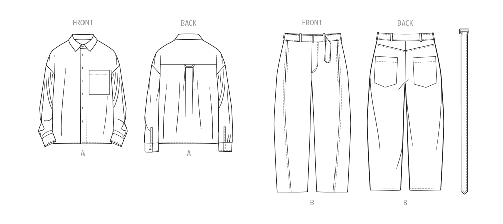McCall's ME2142 sewing pattern envelope showing the men's button up shirt