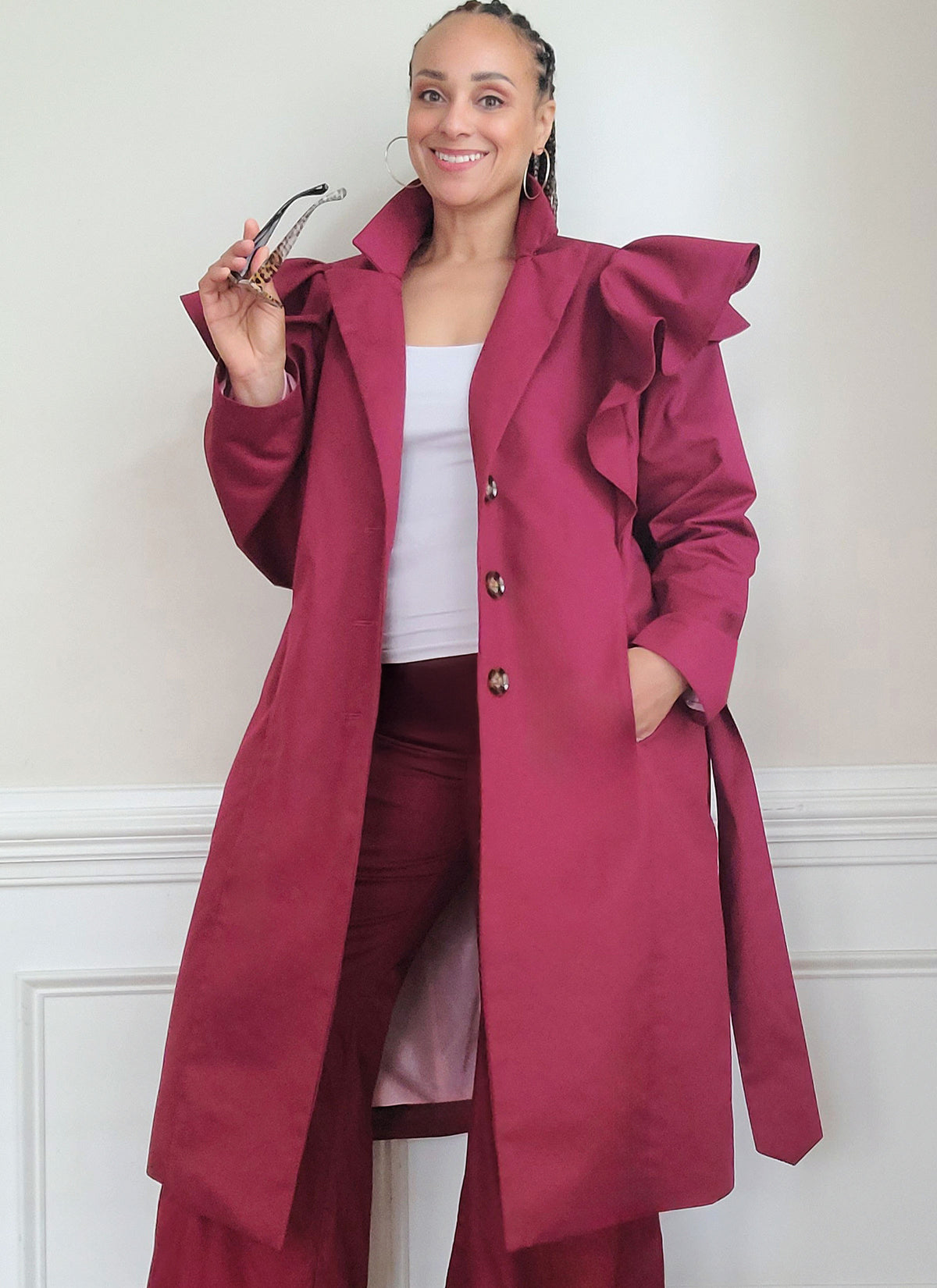 McCall's ME2151 sewing pattern envelope showing the trench coat