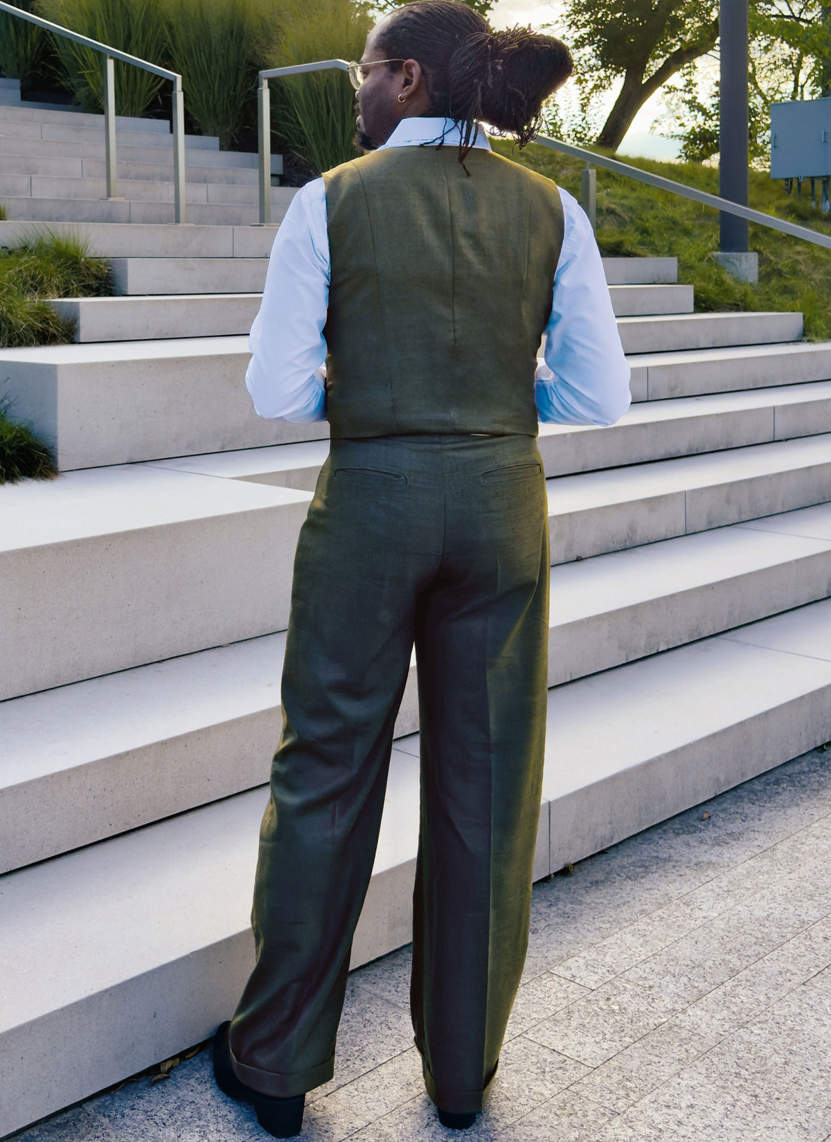 McCall's ME2153 sewing pattern envelope showing the men's double breasted waistcoat