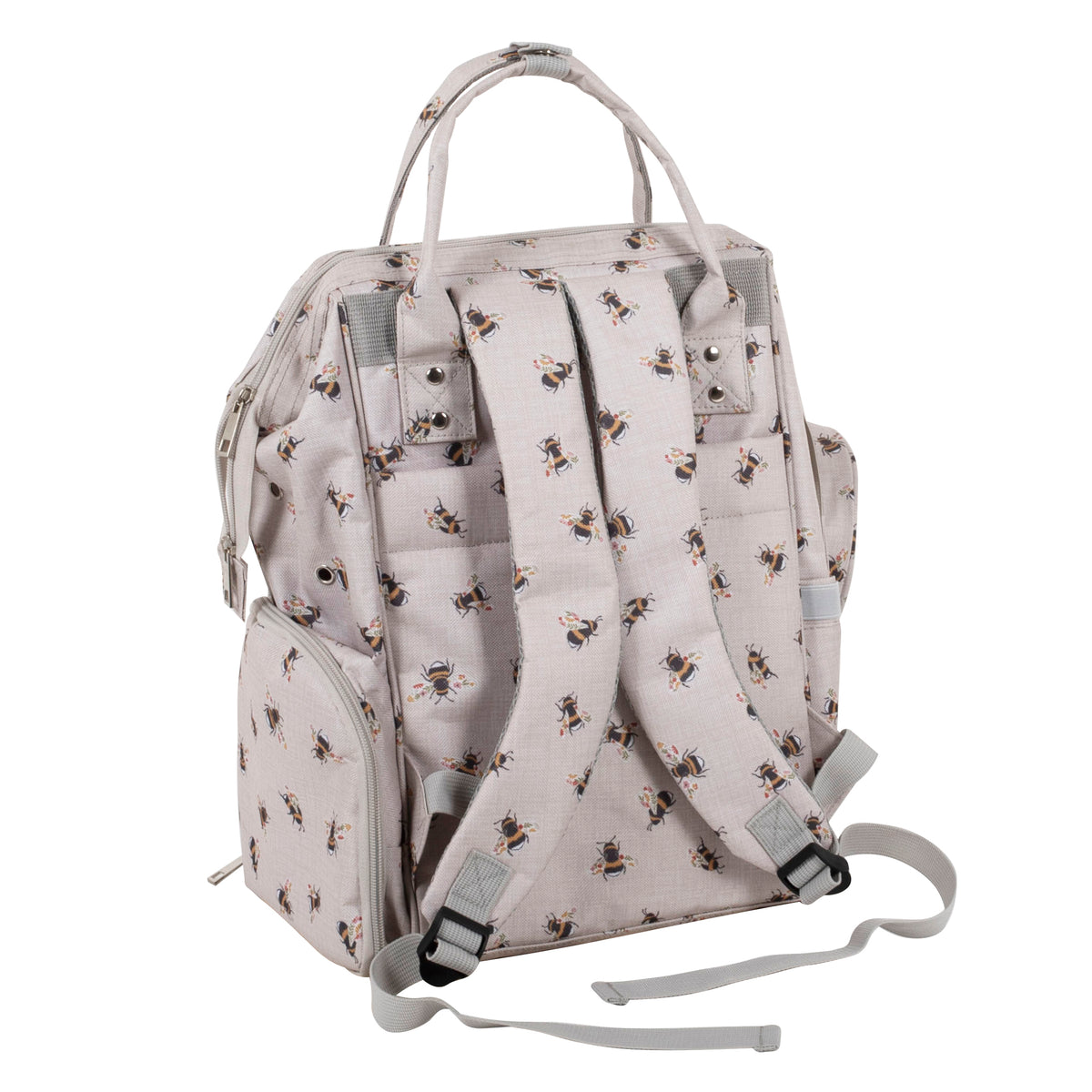 Bee print craft backpack with padded straps