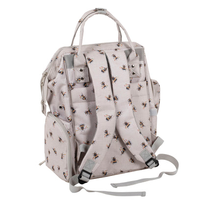 Bee print craft backpack with padded straps