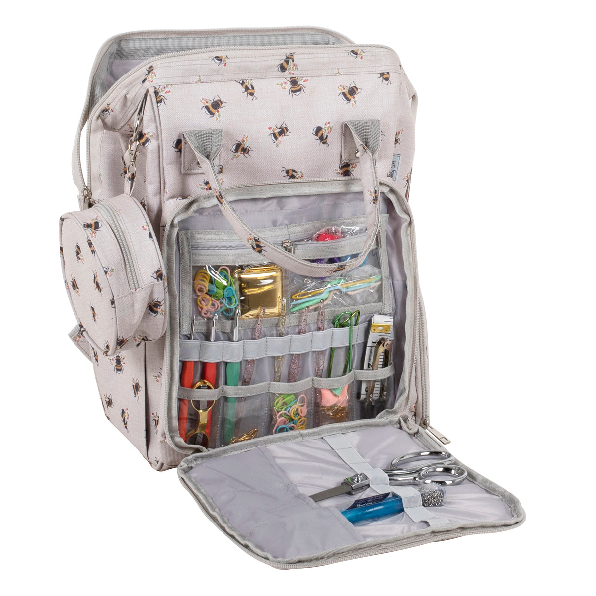 Bee print craft backpack with padded straps