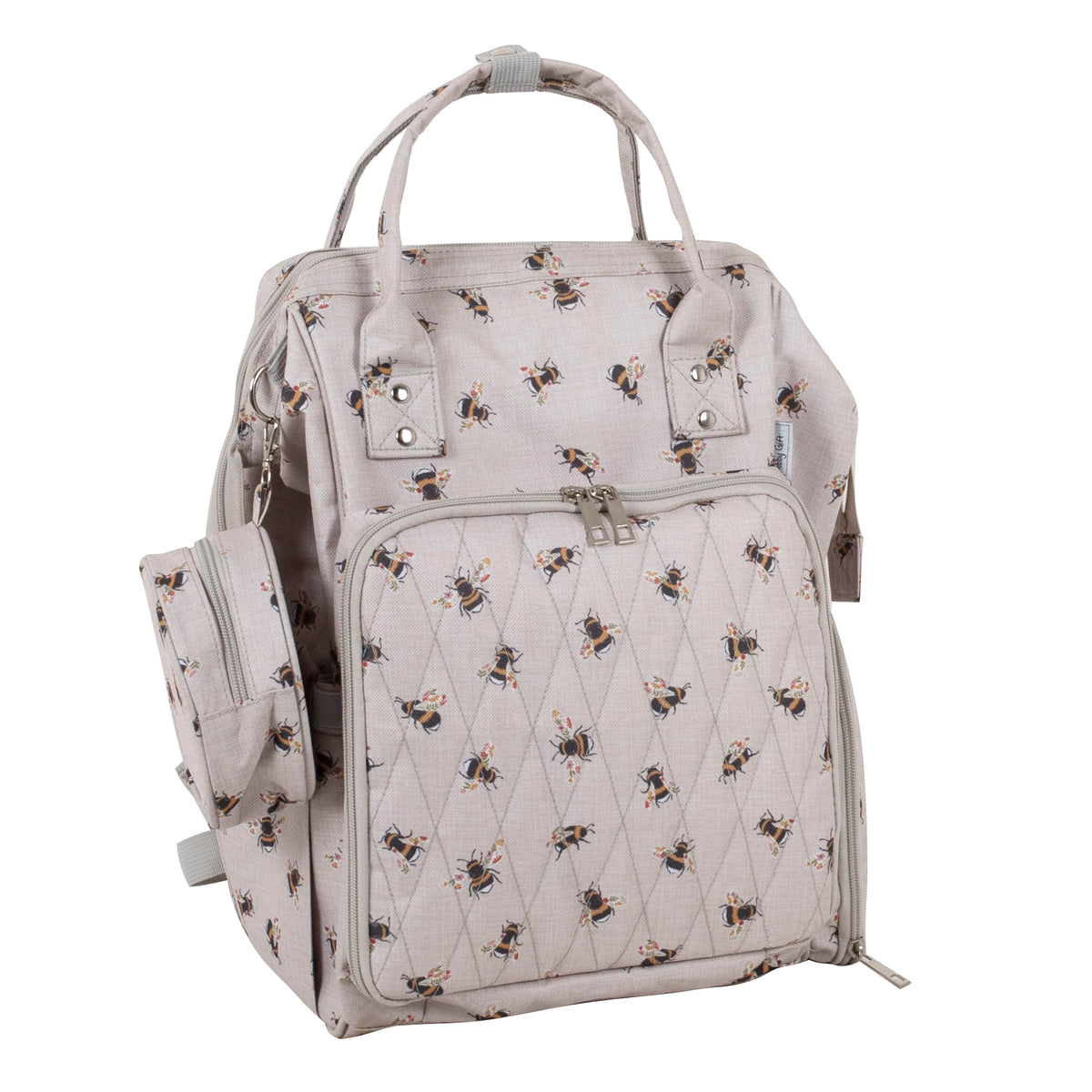 Bee print craft backpack with padded straps