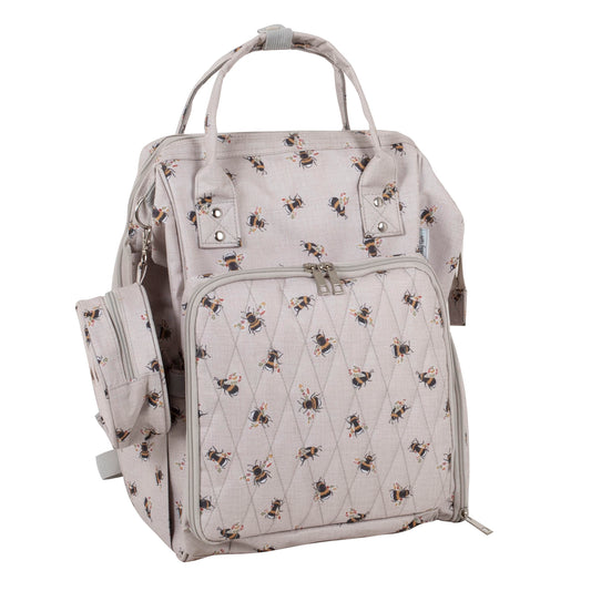 Bee print craft backpack with padded straps
