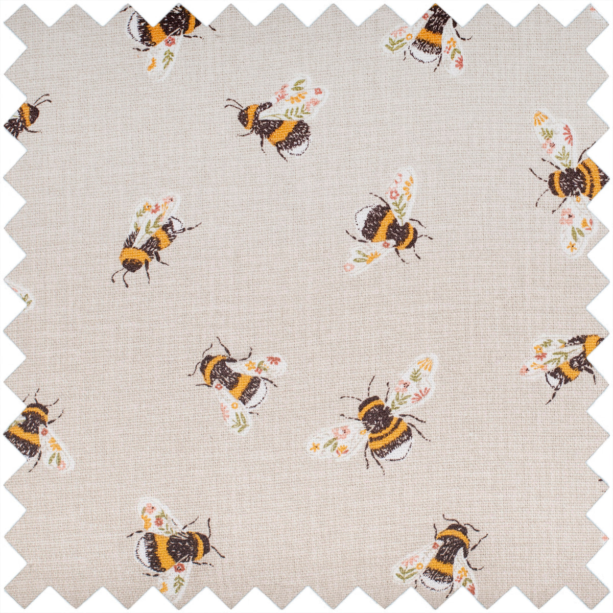 Bee print knitting bag with clear front