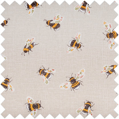 Bee print knitting bag with clear front