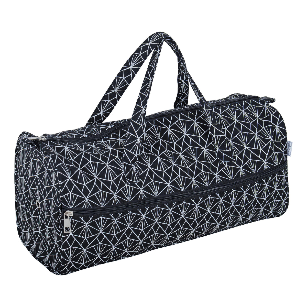 Deco cotton knitting bag with handles