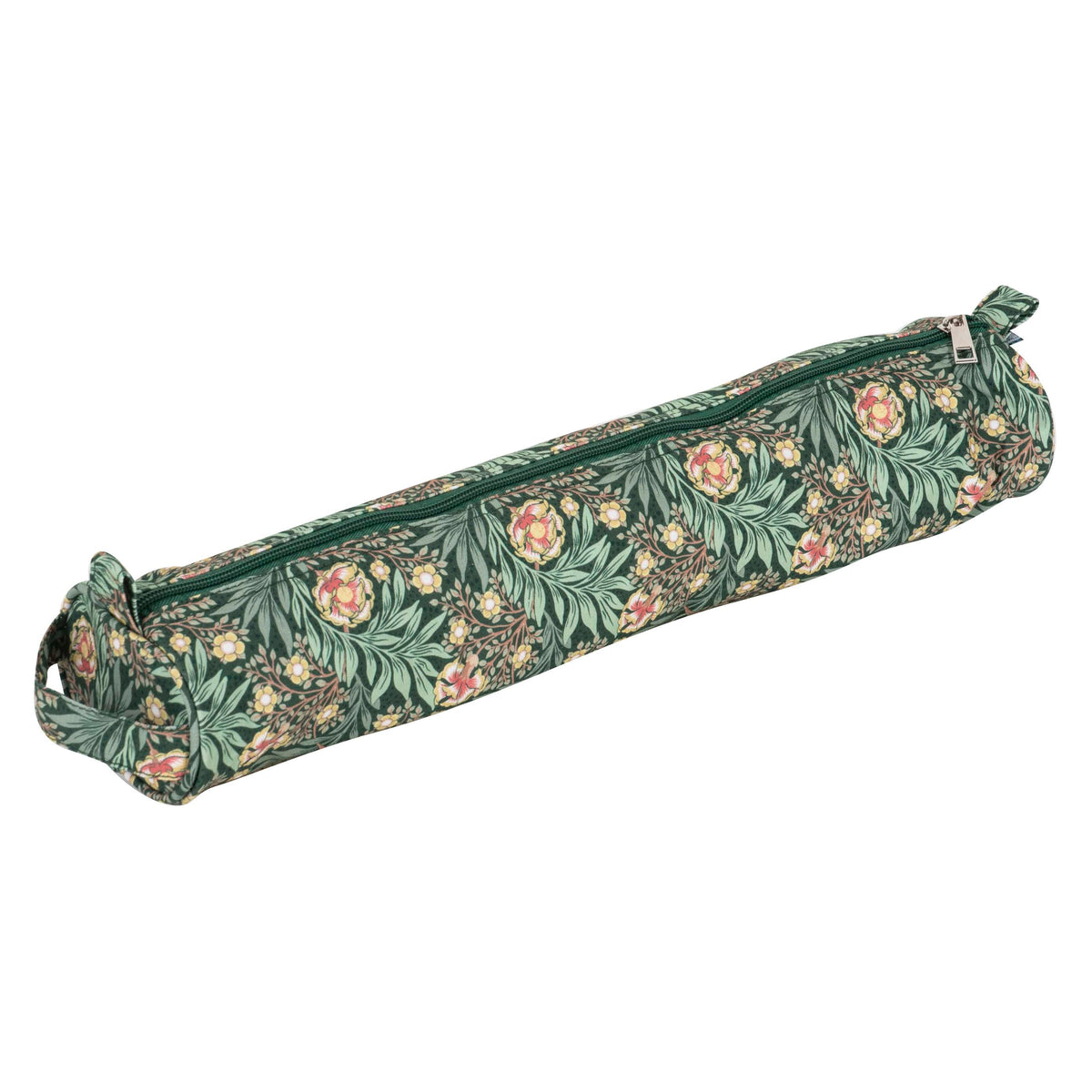 Morris Green print zipped knitting needle case