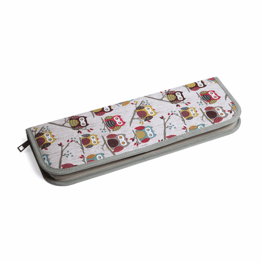 Filled Knitting Pin Case - Hoot