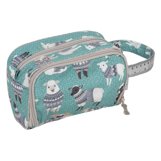 Woolly Pully print cotton crochet bag with handle