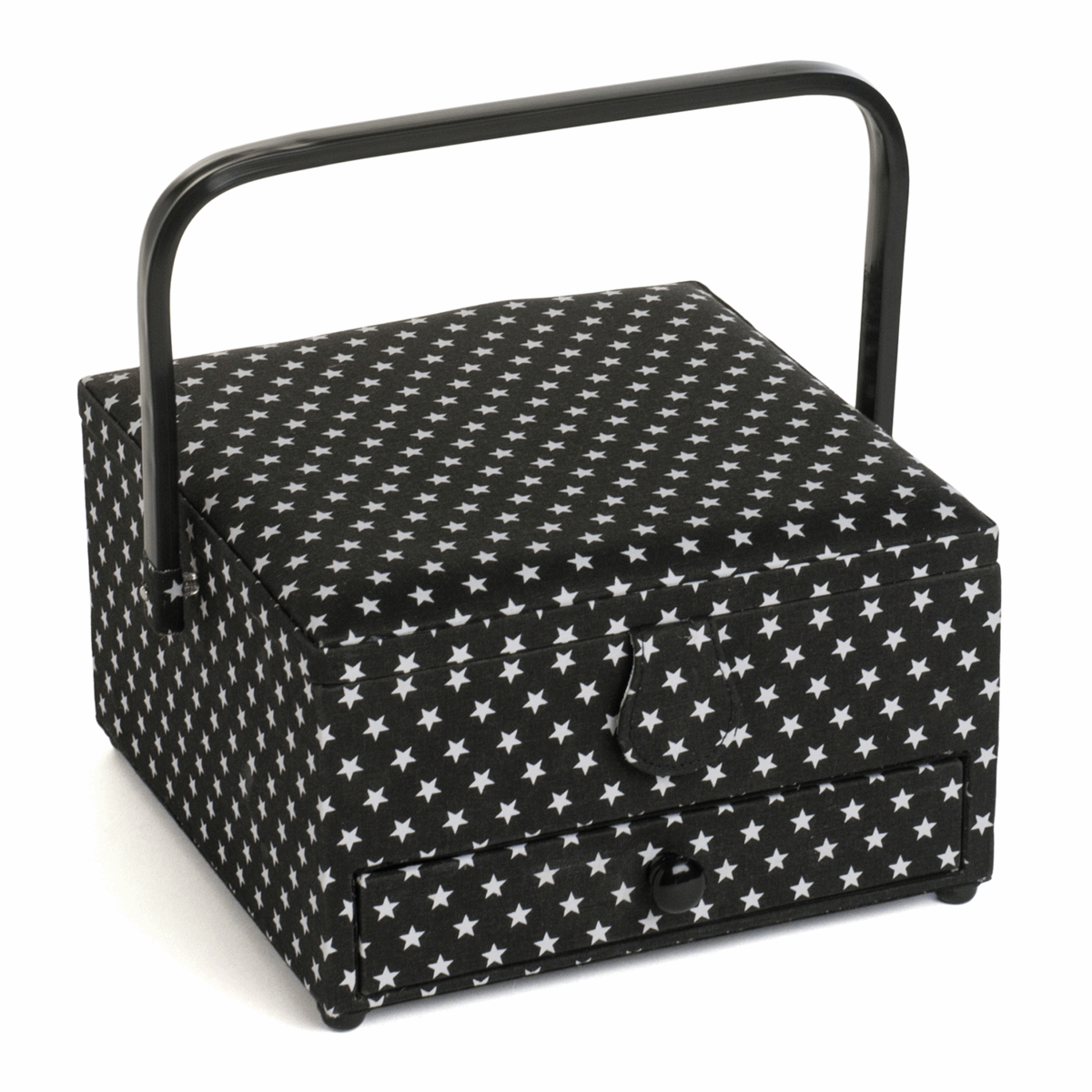 Black Star Sewing Box with Drawer - Large