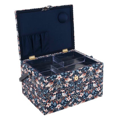Blossom Birds Embroidered Sewing Box - Large