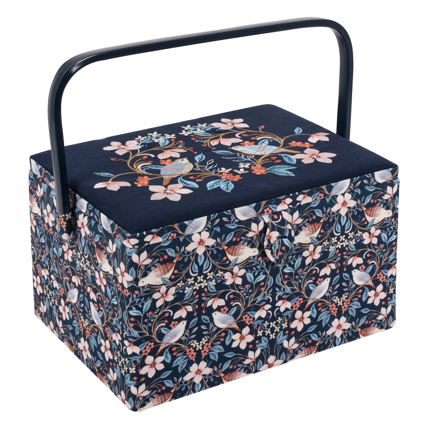 Blossom Birds Embroidered Sewing Box - Large