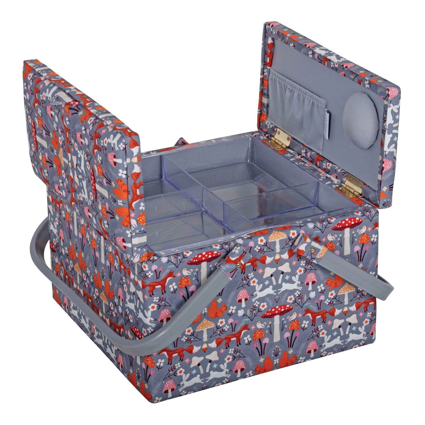 Woodland Toadstool Twin Lid Sewing Box - Large