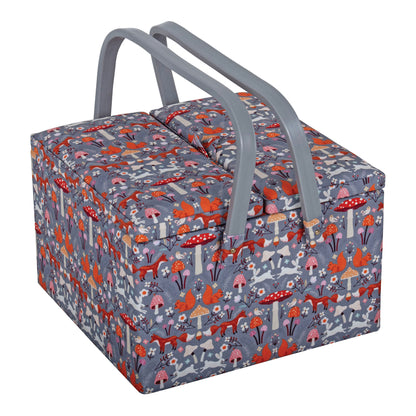 Woodland Toadstool Twin Lid Sewing Box - Large