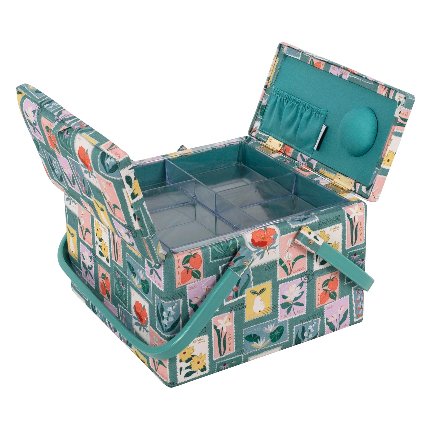Stamps with Twin Lid Sewing Box - Large