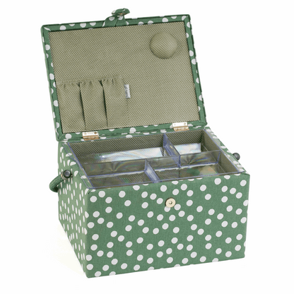 Khaki Spot Sewing Box - Large
