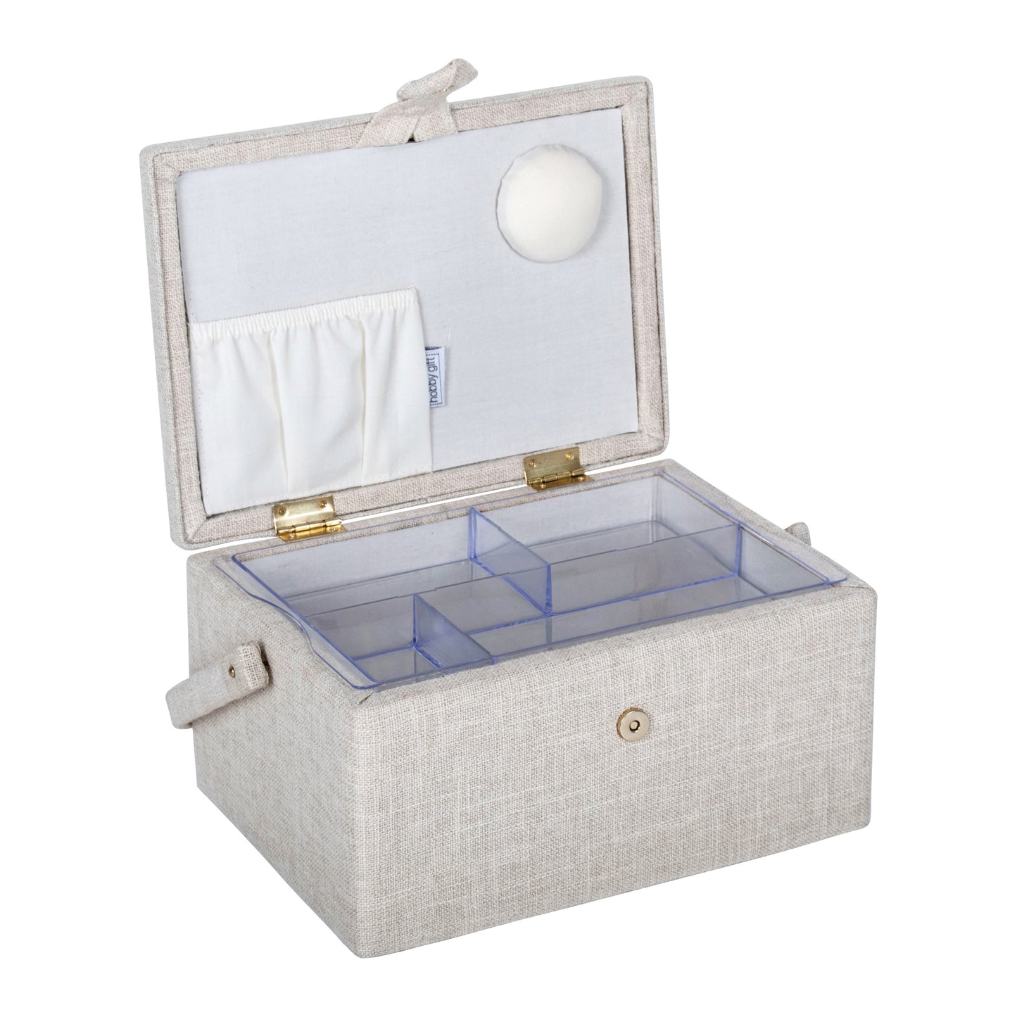 Strawberry Greenhouse Embroidered Sewing Box - Medium