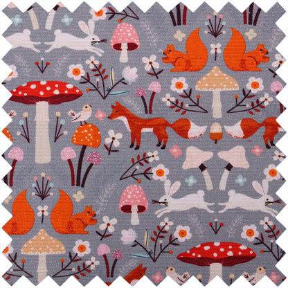 Woodland Toadstool Embroidered Sewing Box - Medium