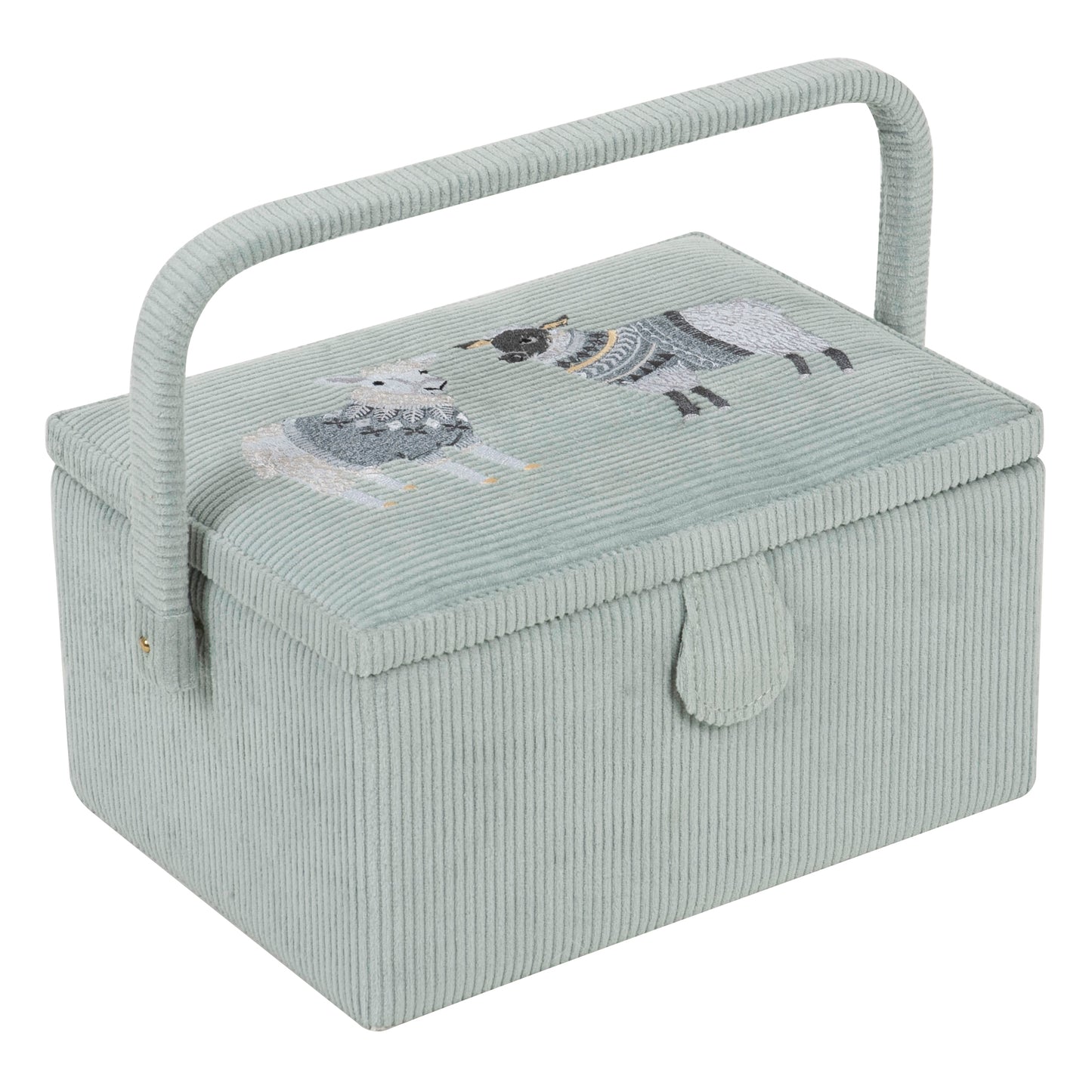 Woolly Pully Embroidered Sewing Box - Medium