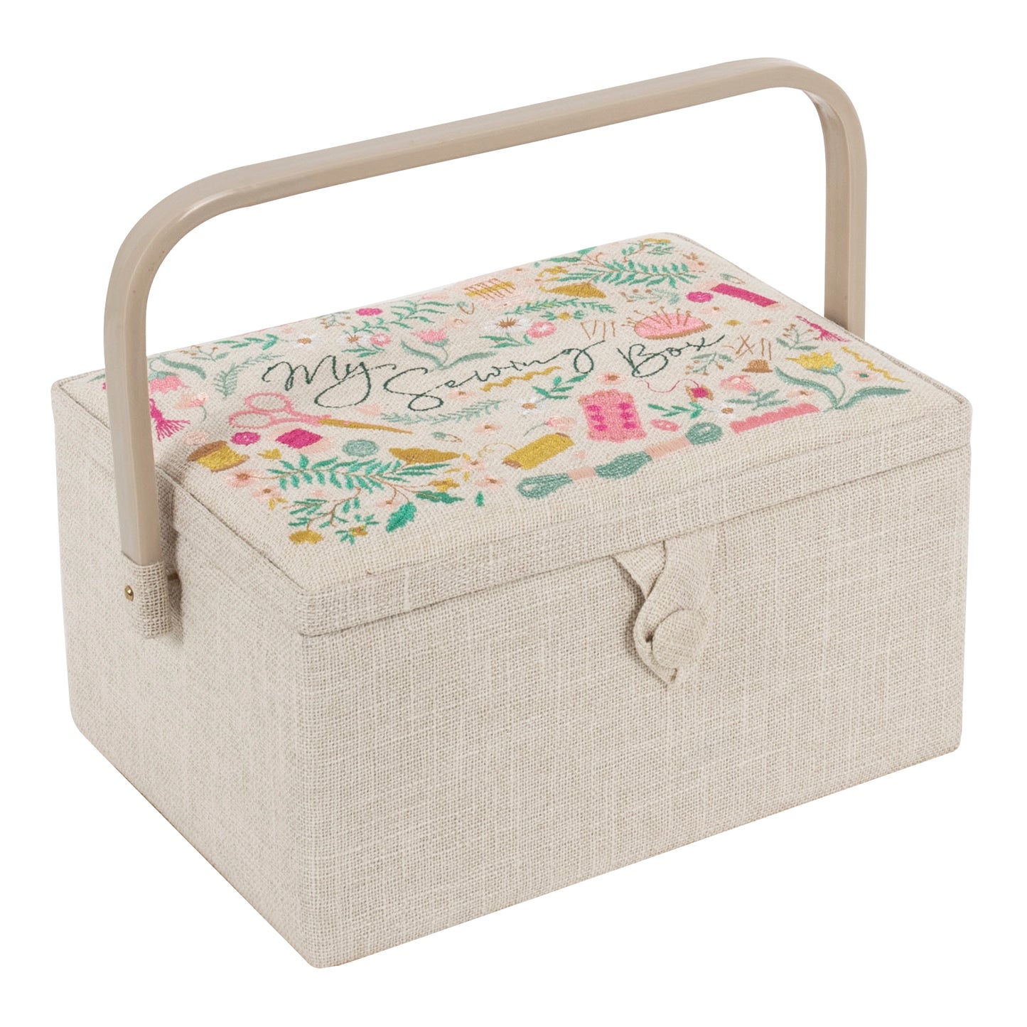 My Sewing Embroidered Sewing Box - Medium