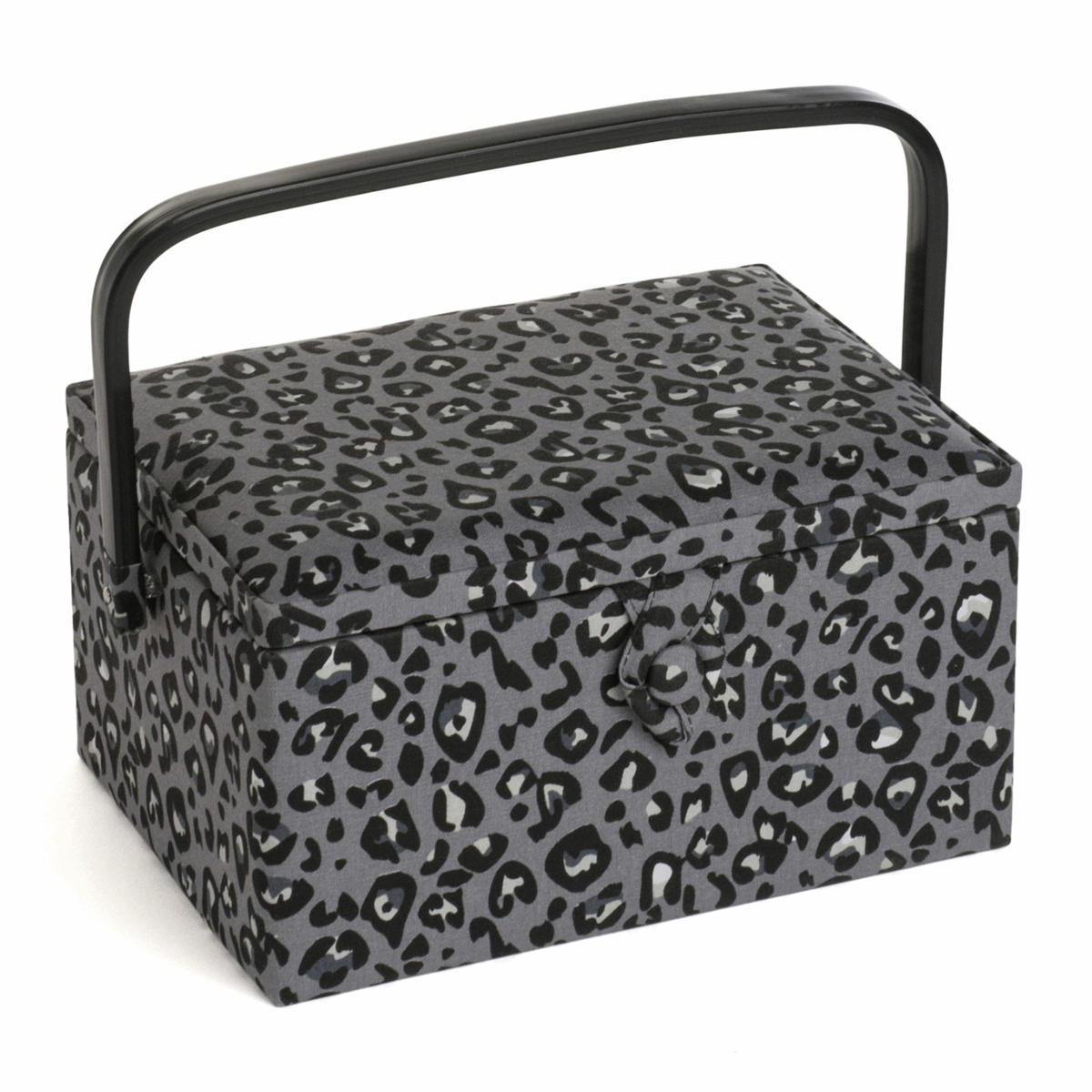 Grey Leopard Sewing Box - Medium
