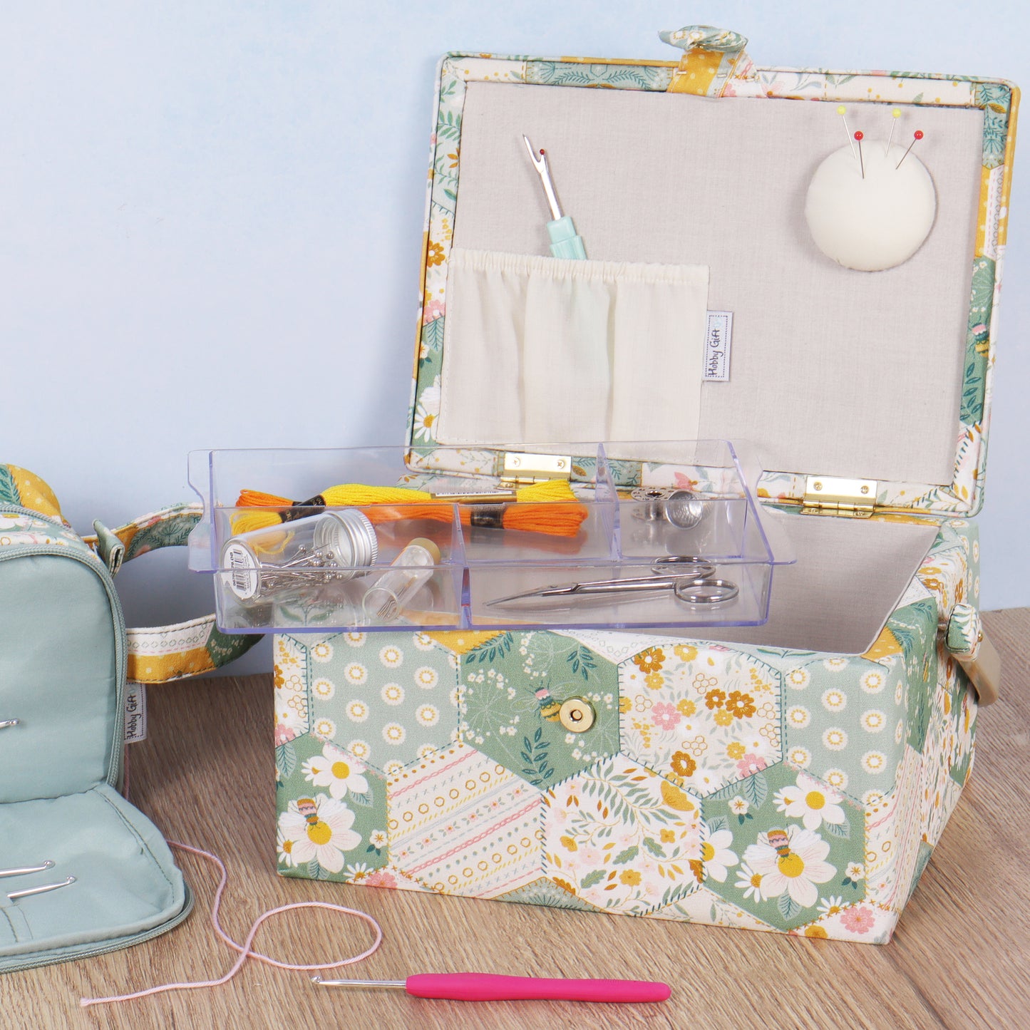 Patchwork Bee Sewing Box - Medium