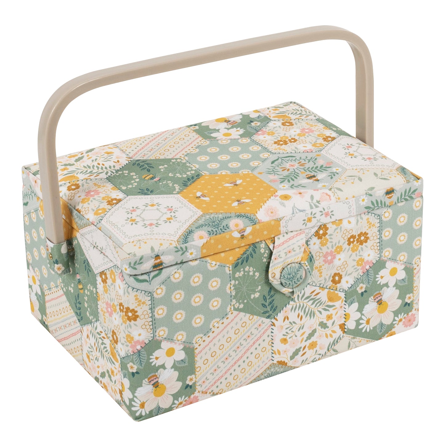 Patchwork Bee Sewing Box - Medium