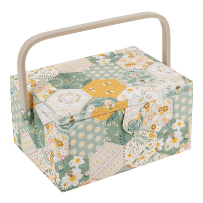 Patchwork Bee Sewing Box - Medium