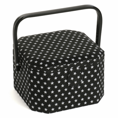 Octagonal Black Star Sewing Box - Medium