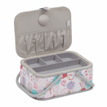 Notions Sewing Box with Twin Handle - Medium Oval