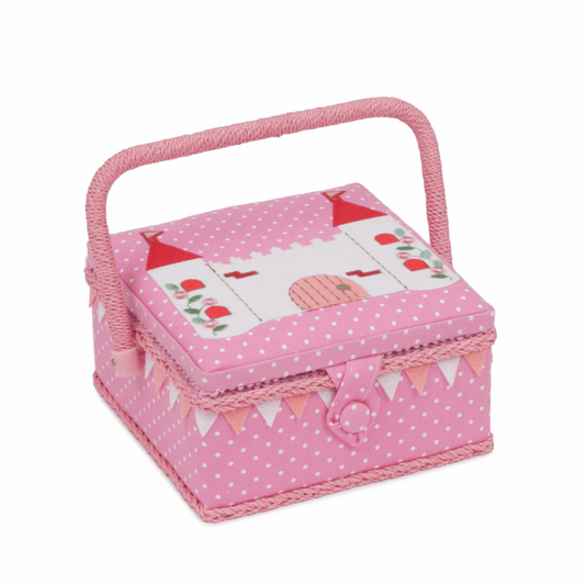 Fantasy Castle Embroidered Sewing Box - Small Square