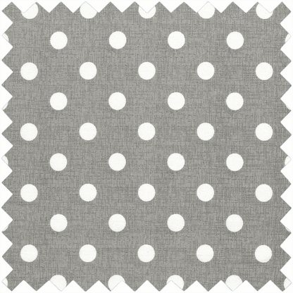 Grey Linen Polka Dot Sewing Box - Small