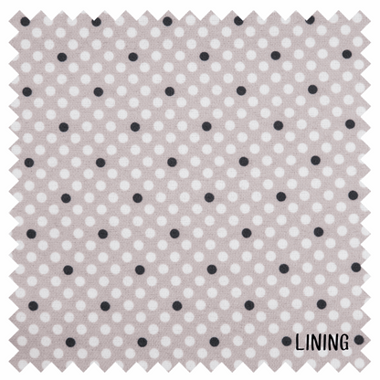 Grey Linen Polka Dot Yarn & Knitting Pin Holder