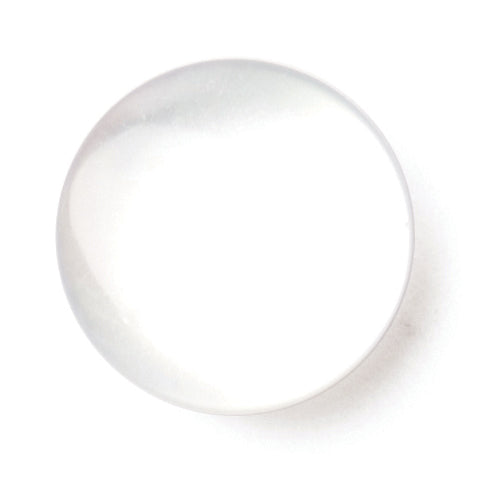 Pearl white 12mm domed shank button on a white background