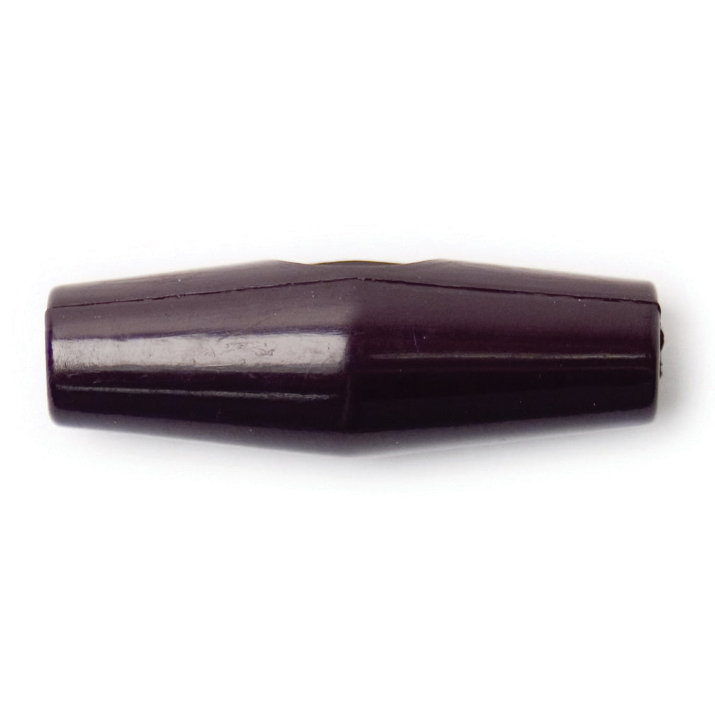 Dark plum barrel-shaped toggle button