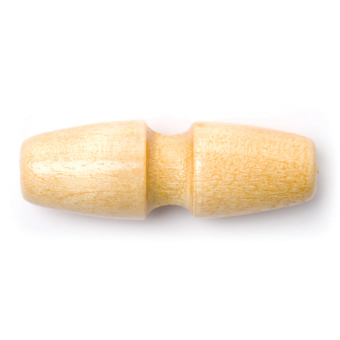 Light natural wood waisted toggle button