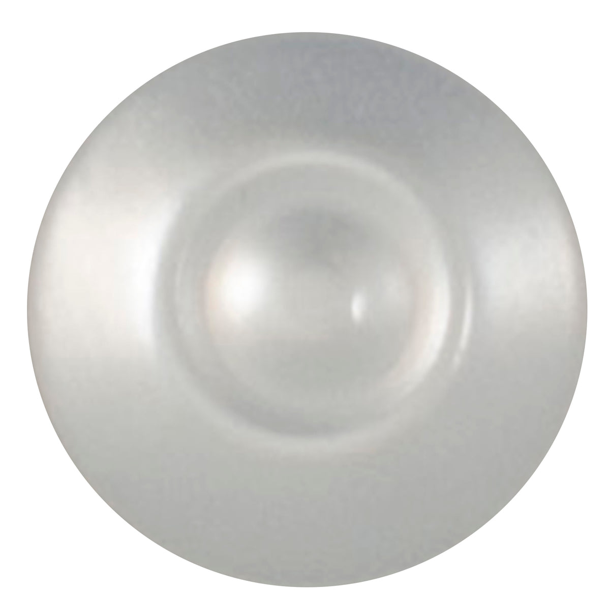 Small clear translucent domed button
