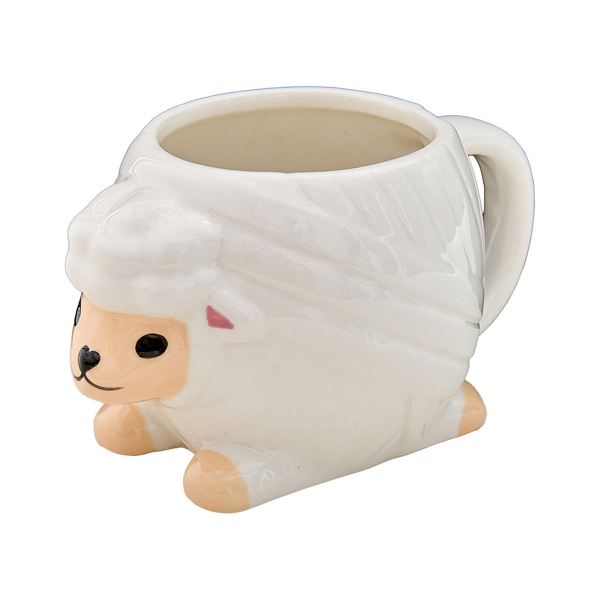 Sheep-shaped novelty mug