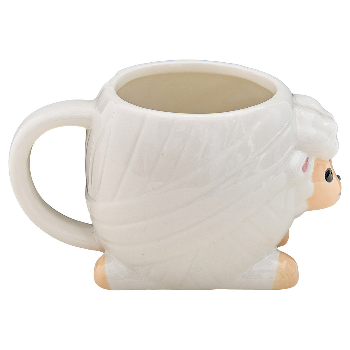 Sheep-shaped novelty mug