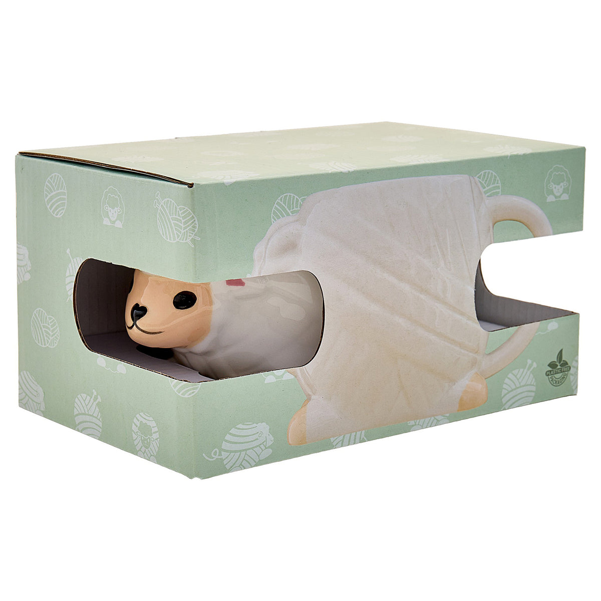 Sheep-shaped novelty mug