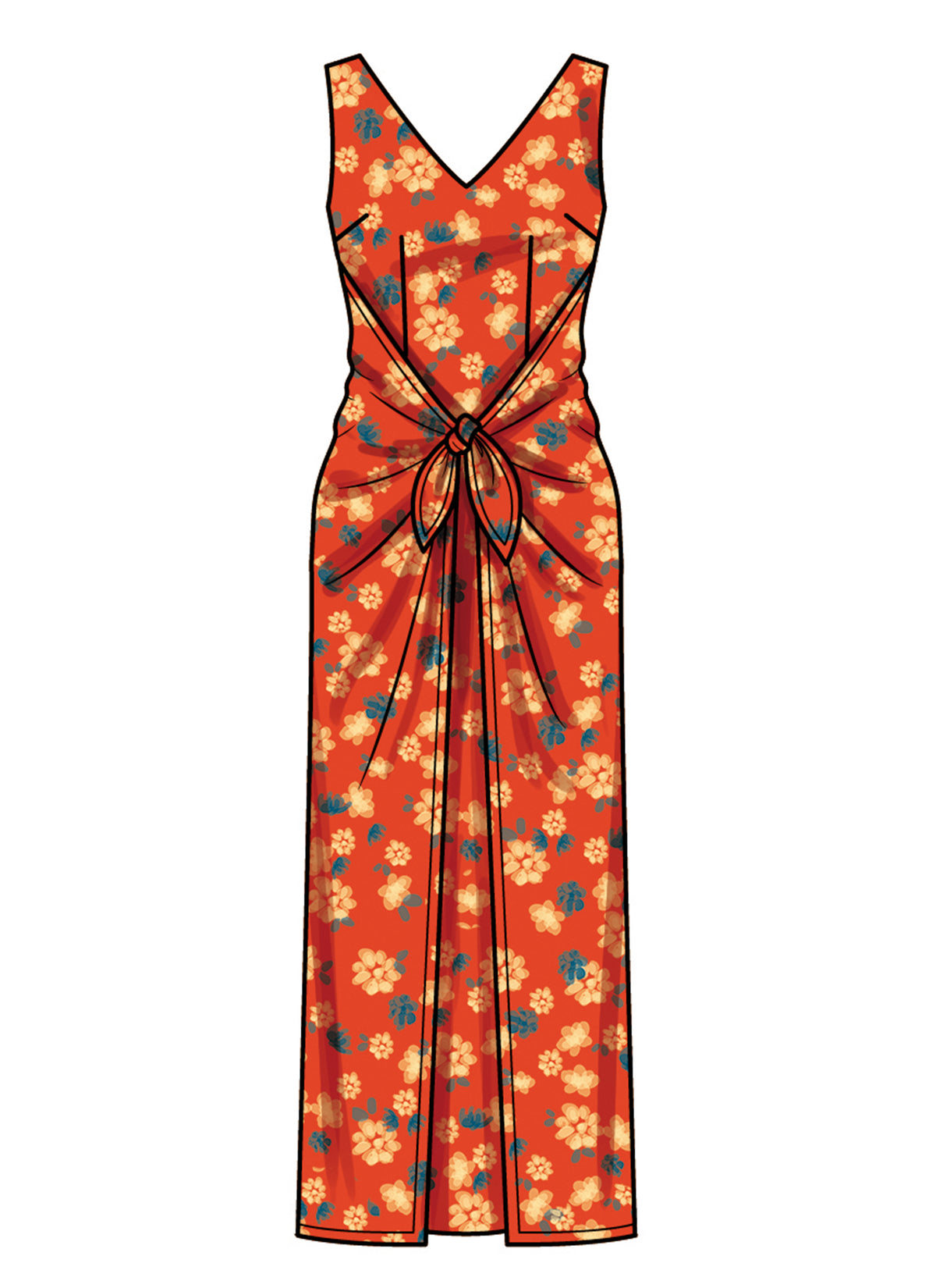 New Look N6821 sewing pattern envelope showing a sleeveless wrap dress