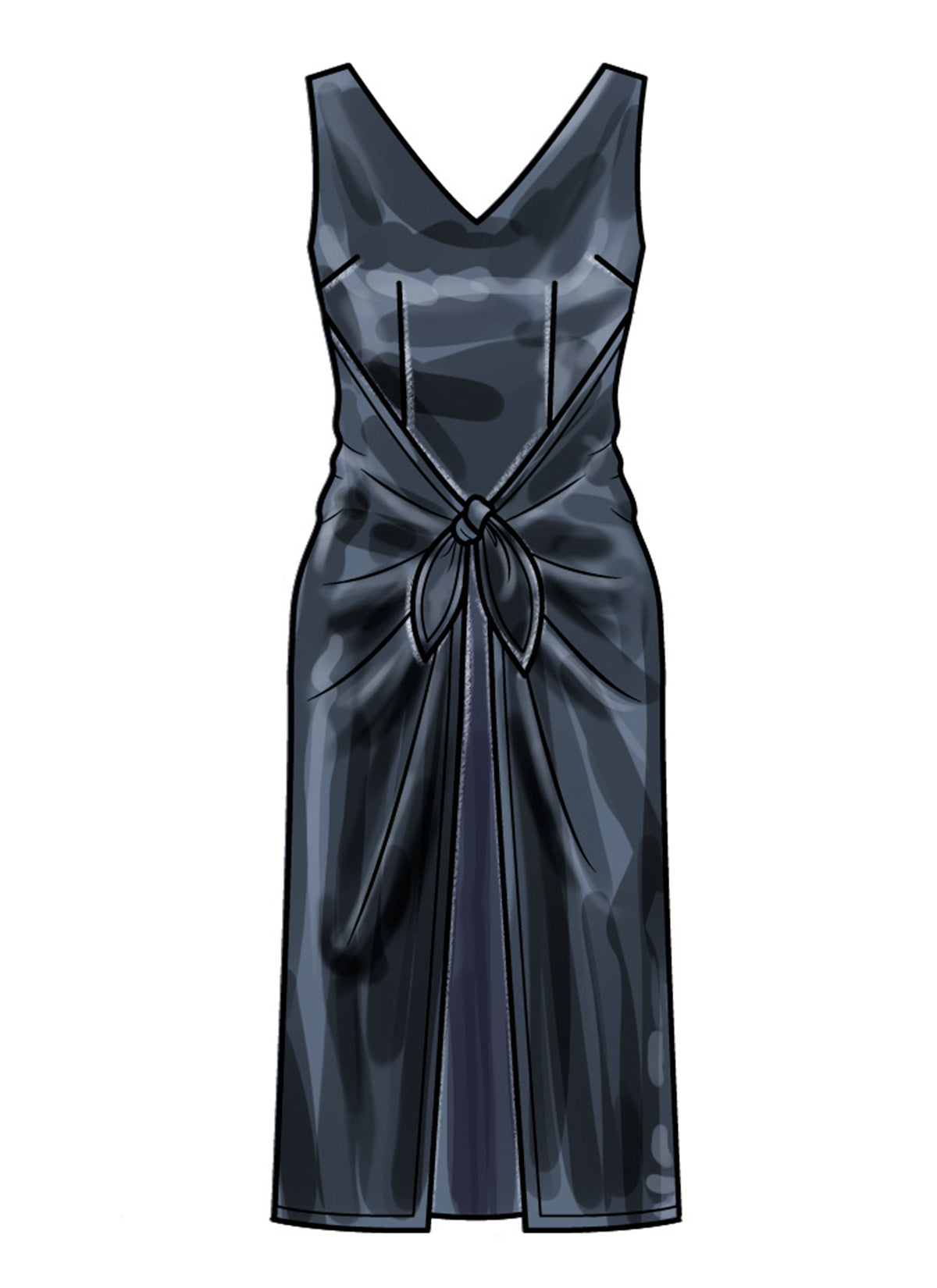 New Look N6821 sewing pattern envelope showing a sleeveless wrap dress
