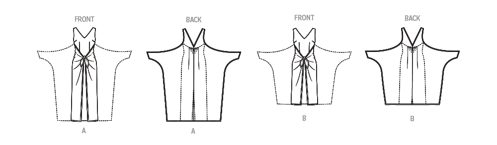 New Look N6821 sewing pattern envelope showing a sleeveless wrap dress