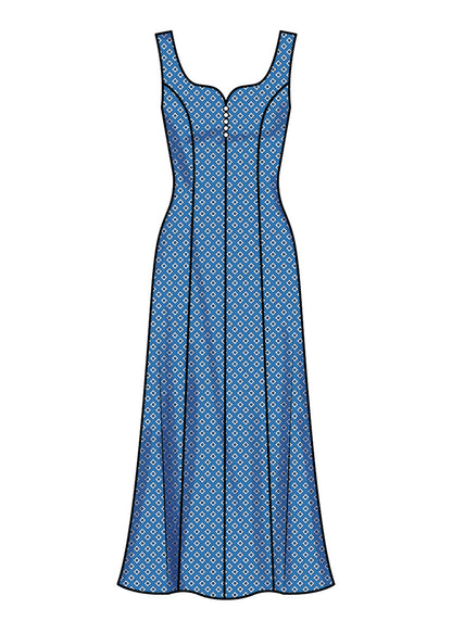 New Look N6822 sewing pattern envelope showing sweetheart neckline dresses