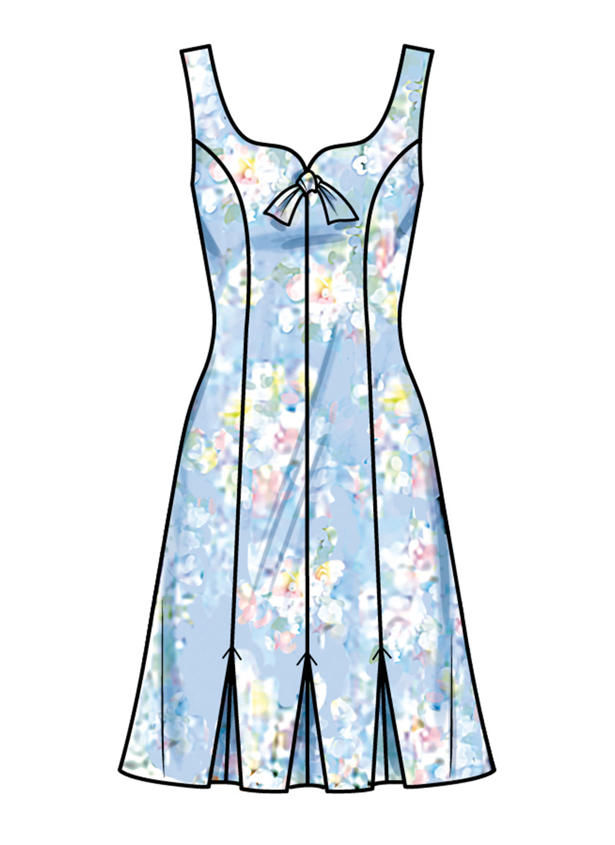 New Look N6822 sewing pattern envelope showing sweetheart neckline dresses