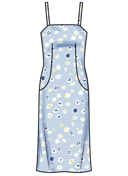 New Look N6823 sewing pattern envelope showing a slim coat and dress